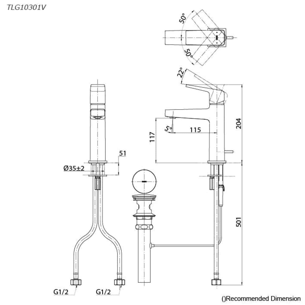 TOTO Asia Oceania - - SPEC SHEET