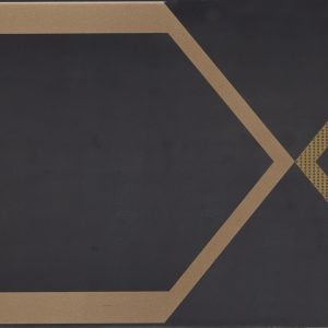 DOLCE AMARO POLIGONI BLACK POISON WALL ACCENT SET 2 25X60