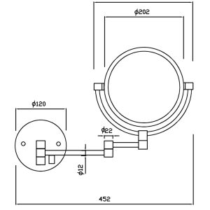 MAGNIFYING MIRROR MR8008