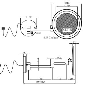 MAGNIFYING MIRROR MR8019