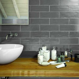BRICK GLOSSY ANTHRACITE POLISHED 10X30