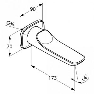 KLUDI BATH SPOUT 5350505