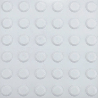 WHITE CIRCLE STUDDED 30X30