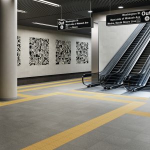 YELLOW STRIP STUDDED 30X30