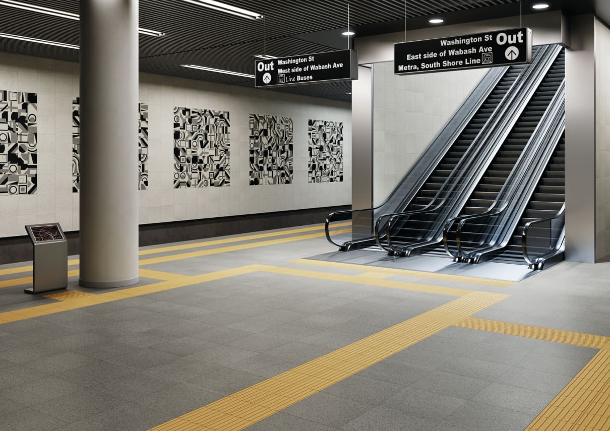 YELLOW STRIP STUDDED EFFECT