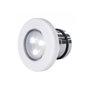 ASTRALPOOL LUMIPLUS 2.11, MINI WARM WHITE LED, 4W, 12V AC, STAINLESS STEEL FACEPLATE