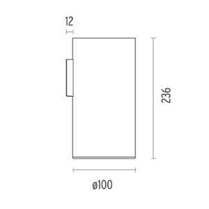 LAMP FLOS KAP SURFACE WALL 100 BLACK / MATT GOLD