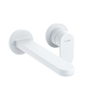 LOUVA Wall Mounted Basin Mixer (matt white)