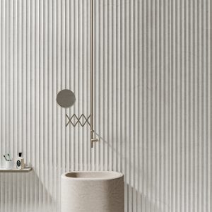 CREMA MARFIL BIANCO RIBBED 60X120