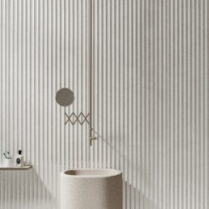 CREMA MARFIL BIANCO RIBBED 60X120