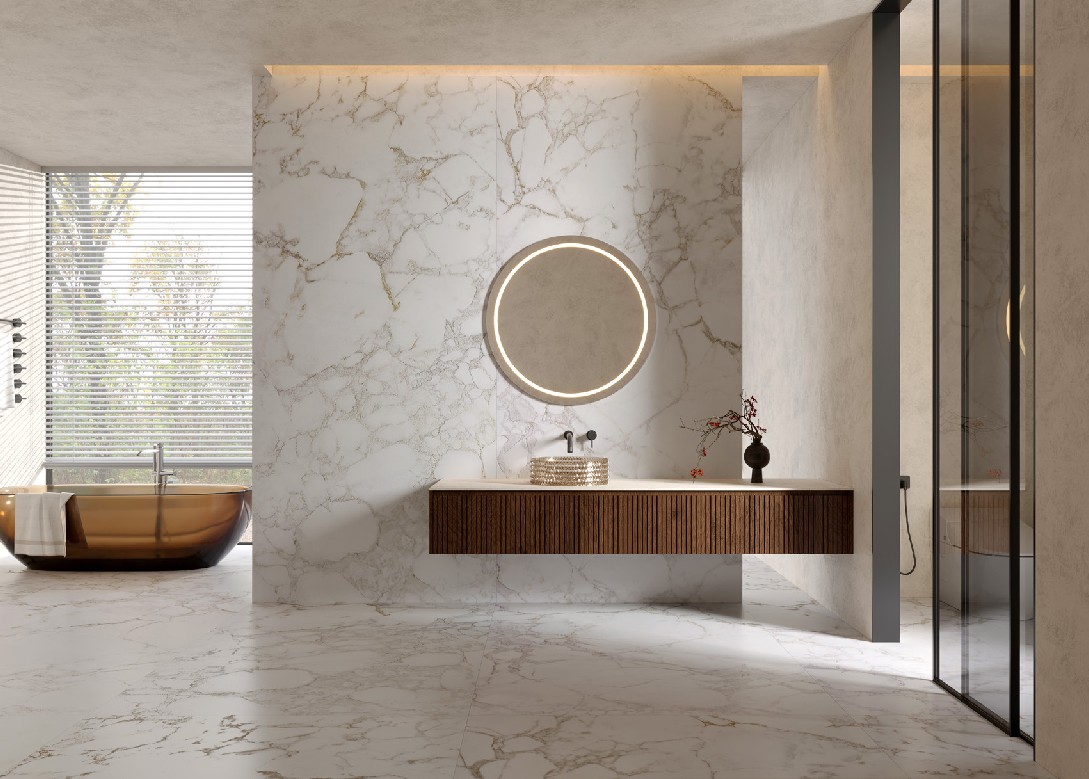 DESCEND MARBLE WHITE SOFT TEXTURED 90X180 SAMPLE3