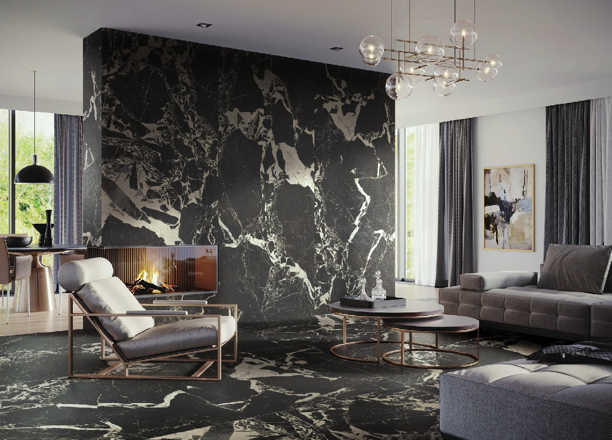 YULE BLACK MARBLE NATURALE 90X180 sample1