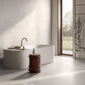 NIMES WHITE RIBBED 60X120