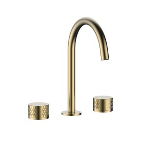 RAFFINATO 3 Hole Basin Mixer (brushed gold)