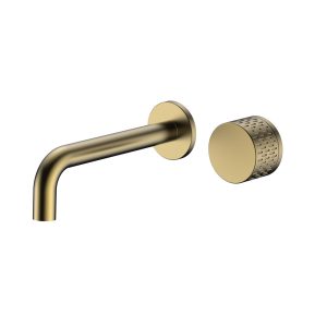 RAFFINATO 2 Hole Wall Mounted Mixer (brushed gold)