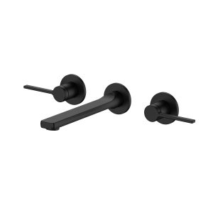 PURA FINO 3 Hole Wall Mounted Mixer (black)