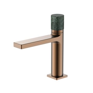 EMERALD Short Basin Mixer (brushed rose gold)