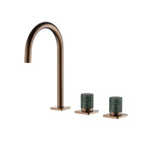 EMERALD 3 Hole Basin Mixer (brushed rose gold)