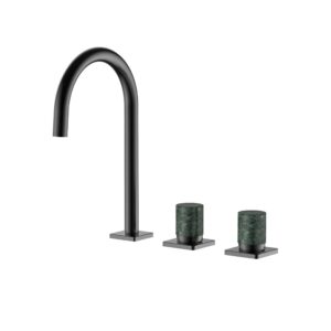 EMERALD 3 Hole Basin Mixer (gun grey)