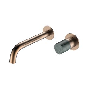 EMERALD 2 Hole wall mounted mixer (brushed rose gold)