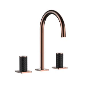 CRESTO 3 Hole Basin Mixer (rose gold)