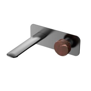 LEVANTE 2 Hole wall mounted mixer (gun grey)