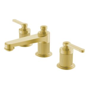 STELLA  3 Hole Short Basin Mixer (brushed gold)