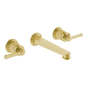 STELLA 3 Hole Wall Mounted Mixer (brushed gold)