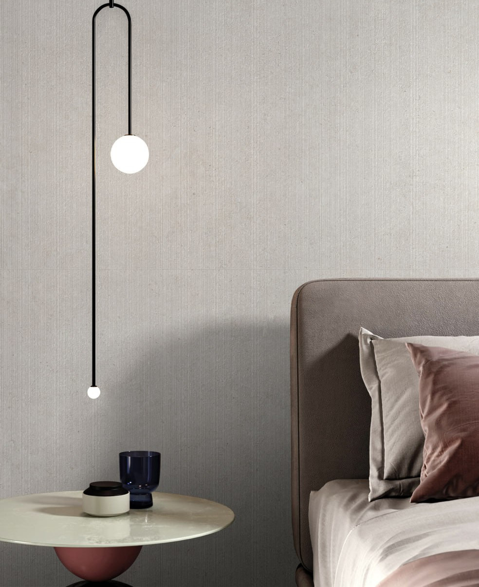 EMILIA WHITE RIBBED 60X120 - Image 2